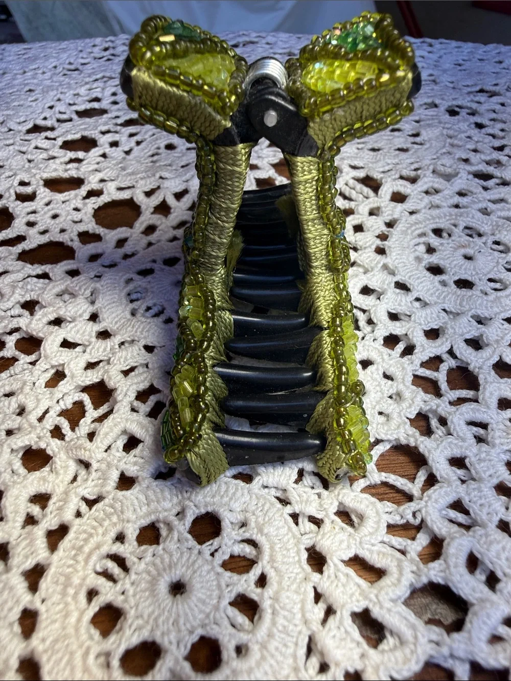 Handmade beaded green